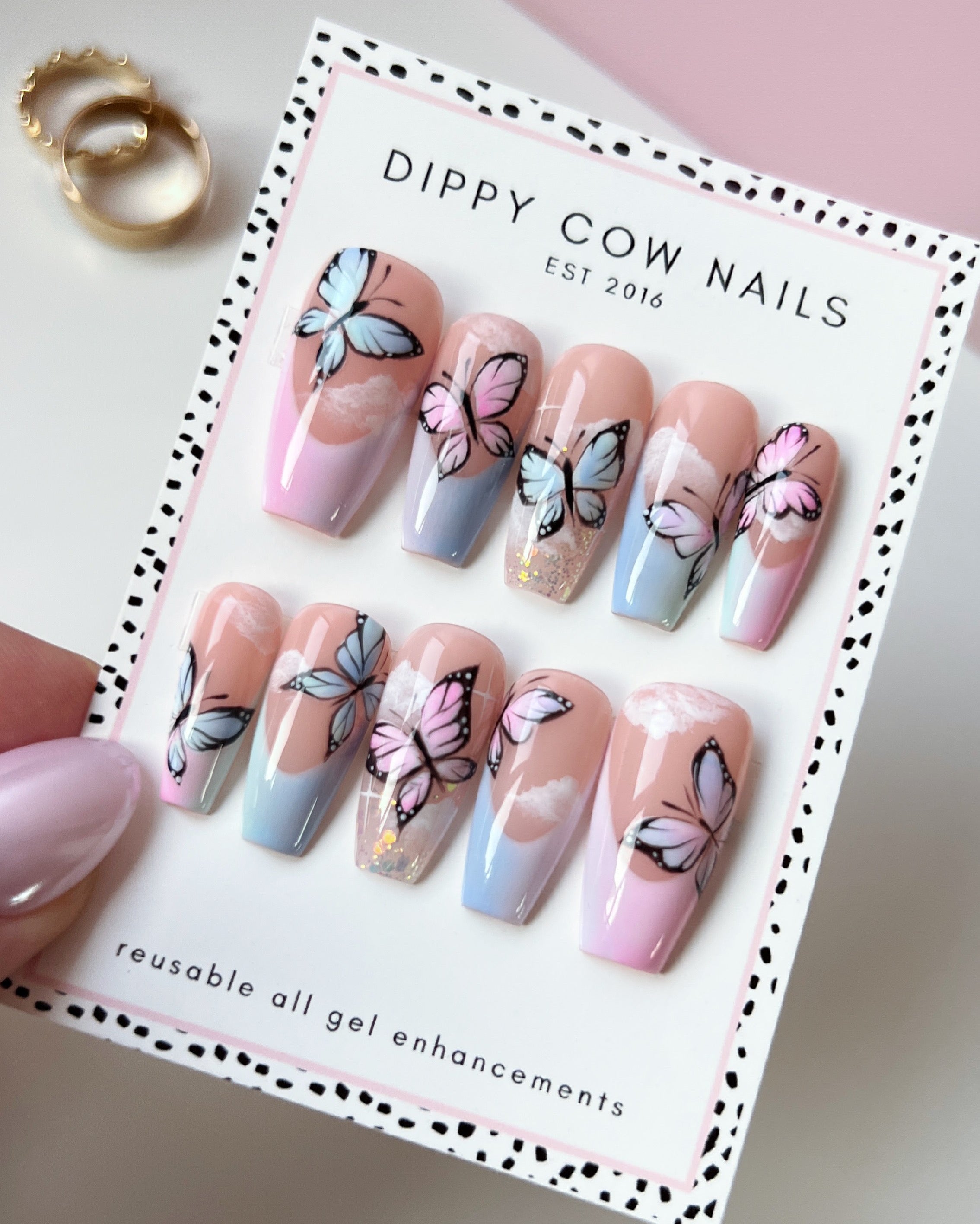 Waterslide Nail Decals  Fire Butterflies – DIPPY COW NAILS