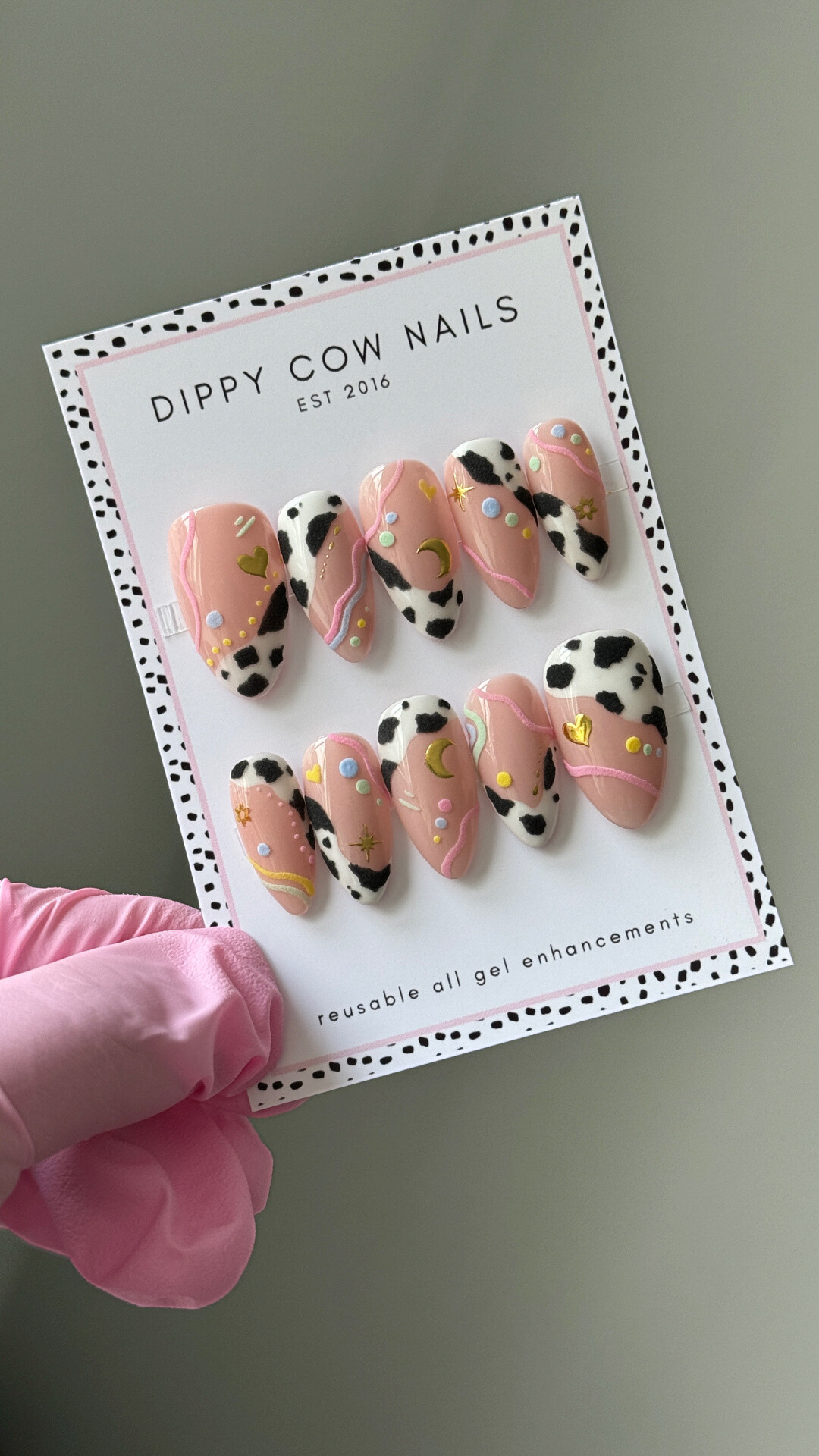 Dippy Cow | 3D Y2k | Custom Press On Nails