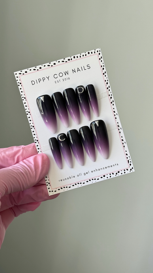 Moonshine | Witchy Alternative Ombre | Custom Press On Nails