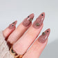 Mocha Mousse | 3D Gold Charms | Custom Press On Nails