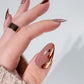 Mocha Mousse | Gold Copper Foil | Custom Press On Nails